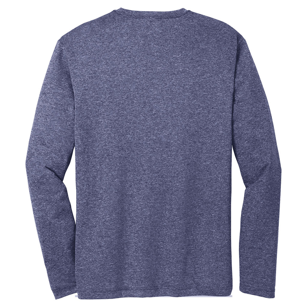 Sport-Tek Men's True Navy Heather Long Sleeve Heather Contender Tee