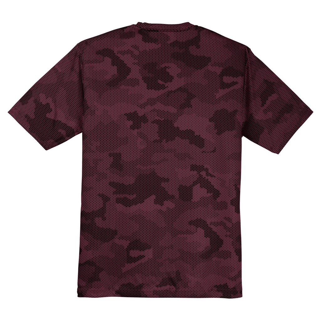 Sport-Tek Men's Maroon CamoHex Tee