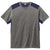 Sport-Tek Men's True Navy/Dark Grey Heather PosiCharge Tri-Blend Wicking Draft Tee