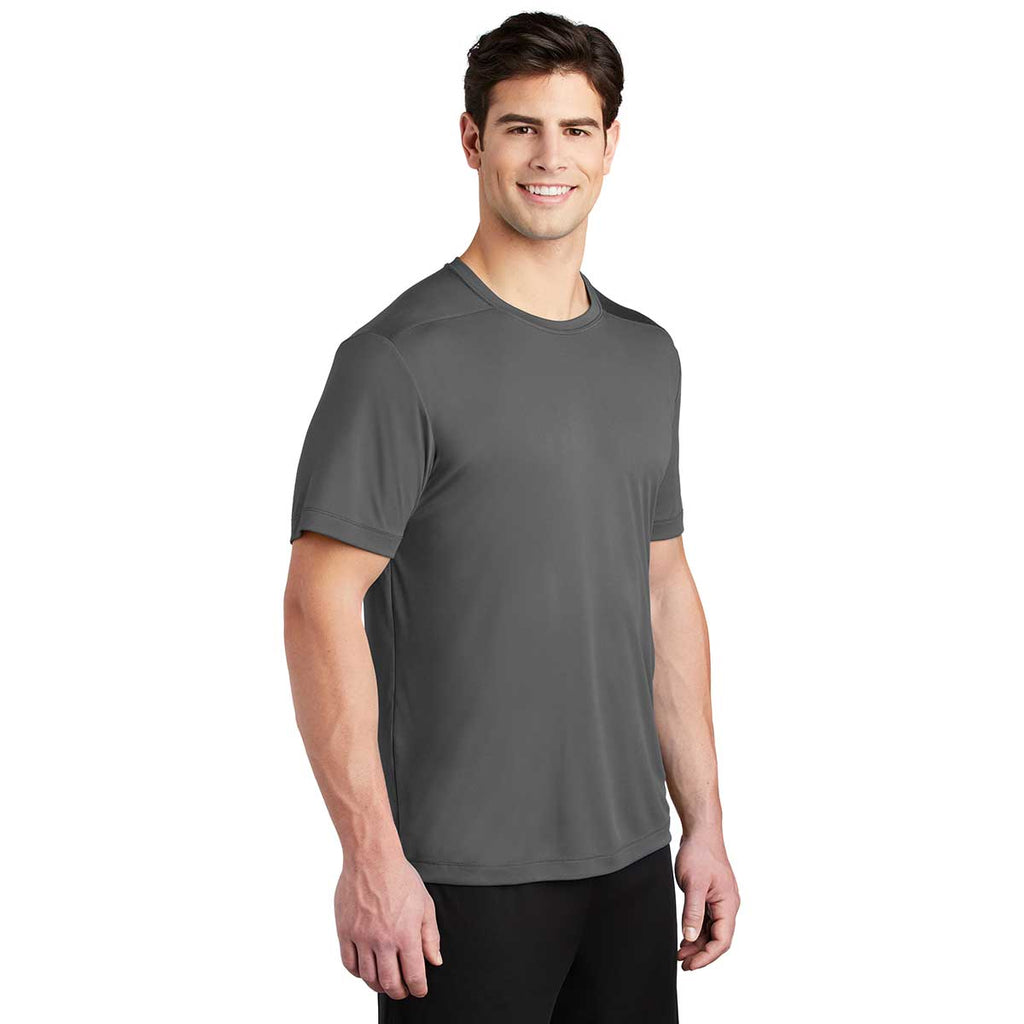 Sport-Tek Men's Dark Smoke Grey Posi-UV Pro Tee