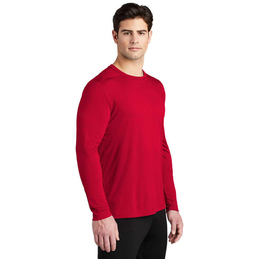 Sport-Tek Men's True Red Posi-UV Pro Long Sleeve Tee