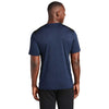 Sport-Tek Men's Dark Royal Heather/Black Endeavor Short Sleeve Tee