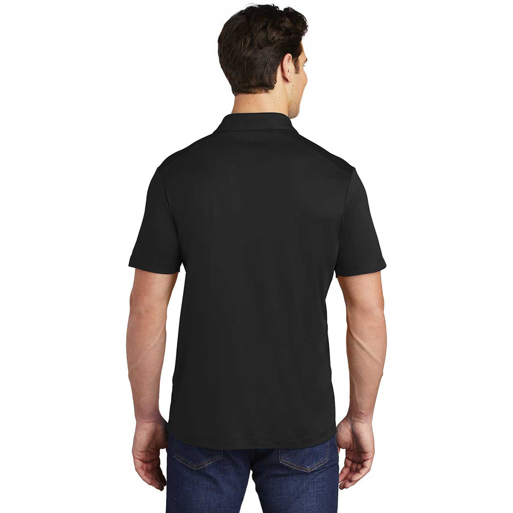 Sport-Tek Men's Black Posi-UV Pro Polo