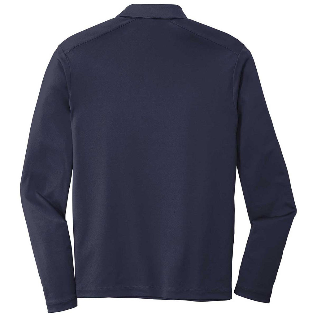 Sport-Tek Men's True Navy Posi-UV Pro Long Sleeve Polo