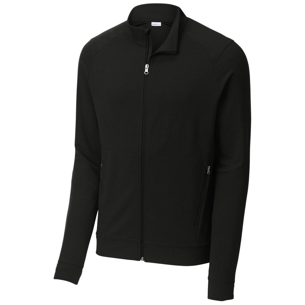 Sport-Tek Men's Black Sport-Wick Flex Fleece Full-Zip