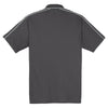 Sport-Tek Men's Iron Grey/White Micropique Sport-Wick Piped Polo