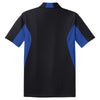 Sport-Tek Men's Black/True Royal Side Blocked Micropique Sport-Wick Polo