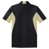 Sport-Tek Men's Black/ Vegas Gold Side Blocked Micropique Sport-Wick Polo