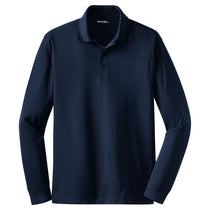 Sport-Tek Men's True Navy Long Sleeve Micropique Sport-Wick Polo