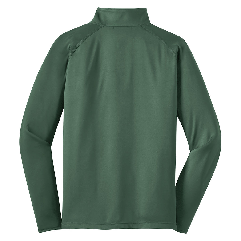 Sport-Tek Men's Forest Green Sport-Wick Stretch 1/4-Zip Pullover