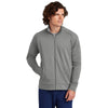 Sport-Tek Men's Charcoal Grey Sport-Wick Stretch Full-Zip Cadet Jacket