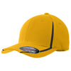 Sport-Tek Gold/Black Flexfit Performance Colorblock Cap