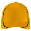 Sport-Tek Gold/Black Flexfit Performance Colorblock Cap