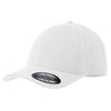 Sport-Tek White Flexfit Performance Solid Cap