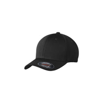 Sport-Tek Black Flexfit Cool & Dry Poly Block Mesh Cap