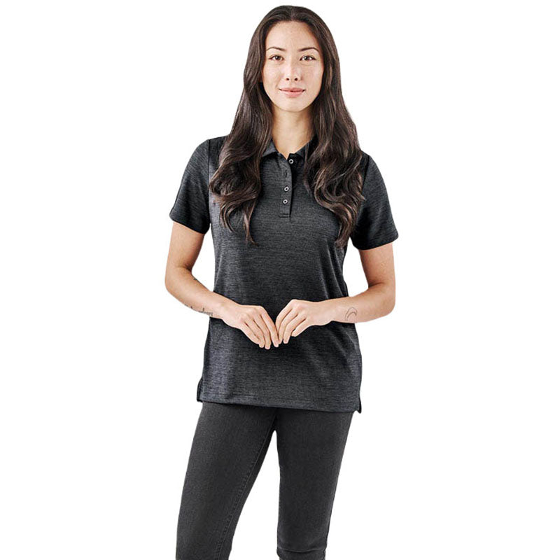 Stormtech Women's Charcoal Mix Torrente Short Sleeve Polo