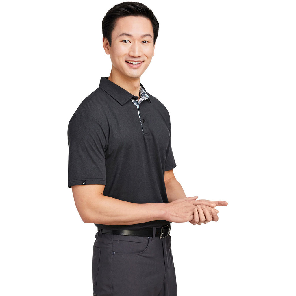 Swannies Golf Men's Black Heather James Polo