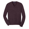 Port Authority Men's Heather Burgundy V-Neck Sweater