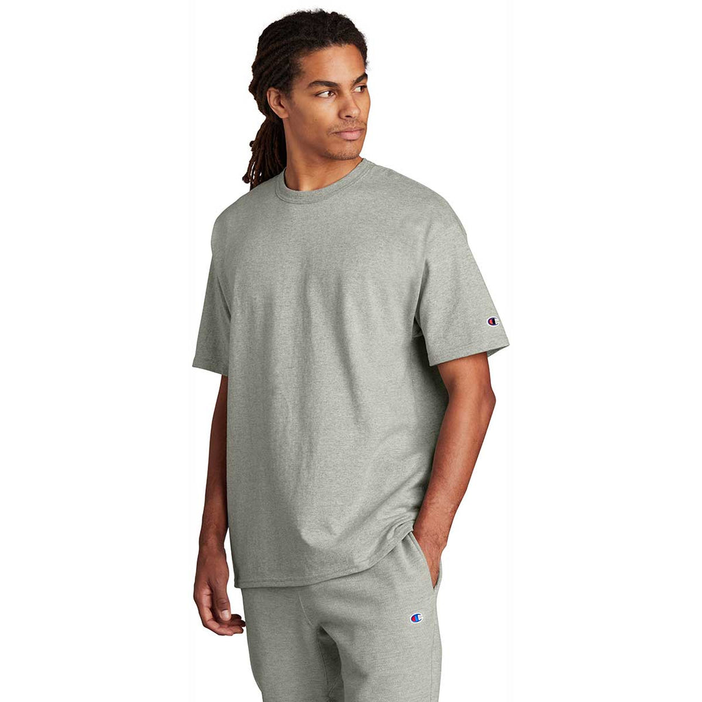 Champion Men's Oxford Grey Heritage 7-oz Jersey Tee