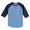 Sport-Tek Men's Carolina Blue/Navy Colorblock Raglan Jersey