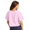 Champion Women's Pink Candy Cropped Reverse Weave T-Shirt