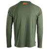 Timberland Men's Burnt Olive Core Reflective Pro Logo Long Sleeve T-Shirt