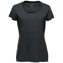 Stormtech Women's Black/Grey Heather Railtown Crew Neck Tee