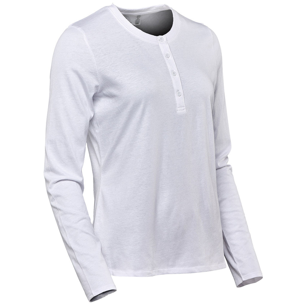 Stormtech Women's White Torcello Long Sleeve Henley