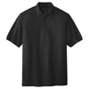 Port Authority Men's Black Tall Silk Touch Polo