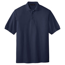 Port Authority Men's Navy Tall Silk Touch Polo