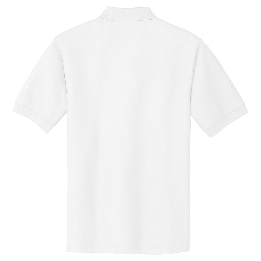 Port Authority Men's White Tall Silk Touch Polo