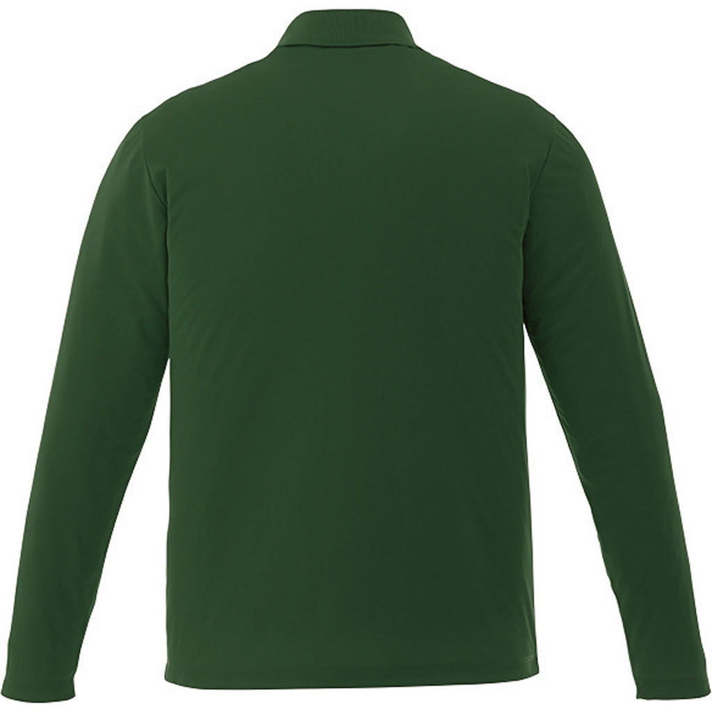 Trimark Men's Forest Green Mori Long Sleeve Polo