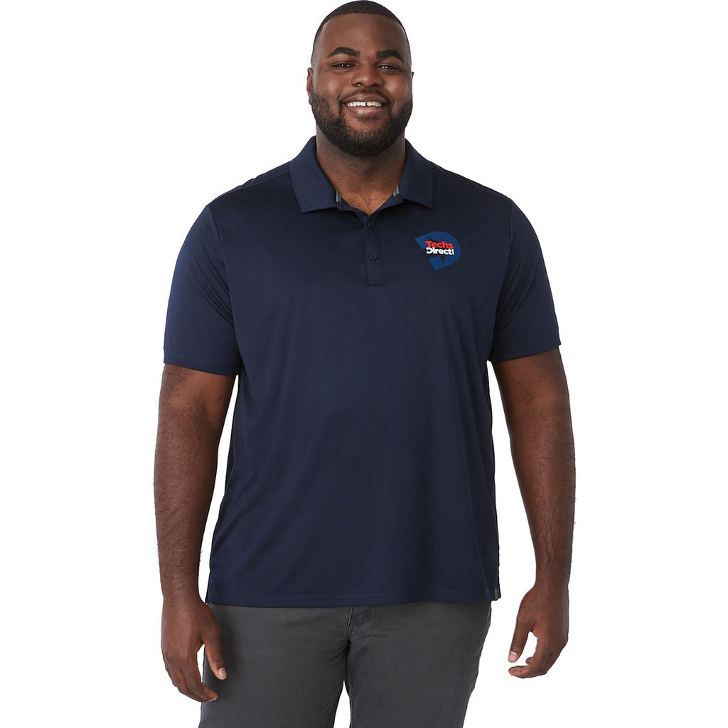 Trimark Men's Navy Evans Eco Short Sleeve Performance Polo