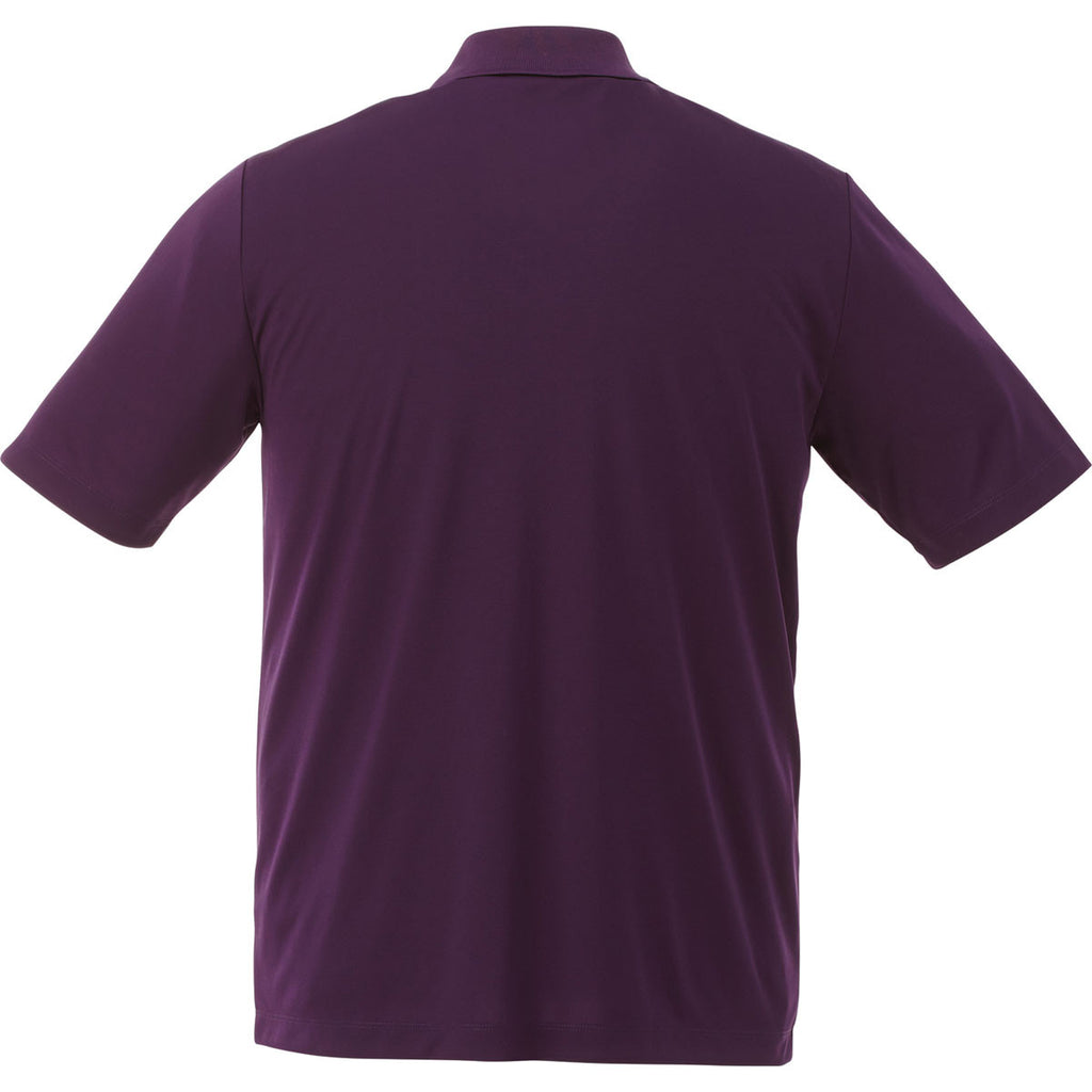 Elevate Men's Dark Plum Dade Short Sleeve Polo