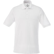 Elevate Men's White Belmont Short Sleeve Polo