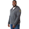 Elevate Men's Heather Dark Charcoal Lavar Eco Knit Full Zip Hoody