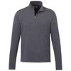 Elevate Men's Heather Dark Charcoal Rigi Eco Knit Quarter Zip