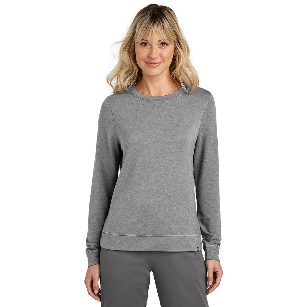 TravisMathew Women's Light Grey Heather Long Weekend Crew