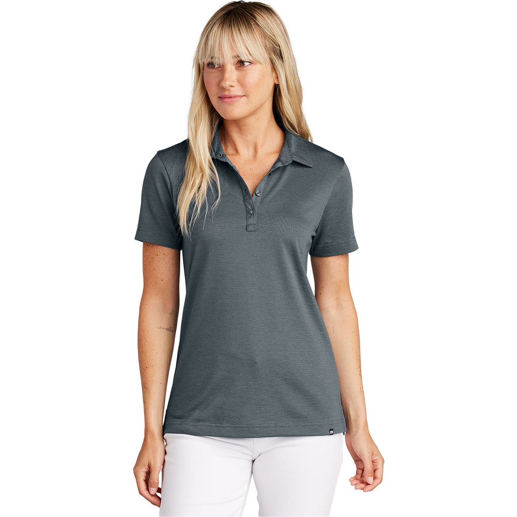 TravisMathew Women's Blue Nights Heather Sunnyvale Polo