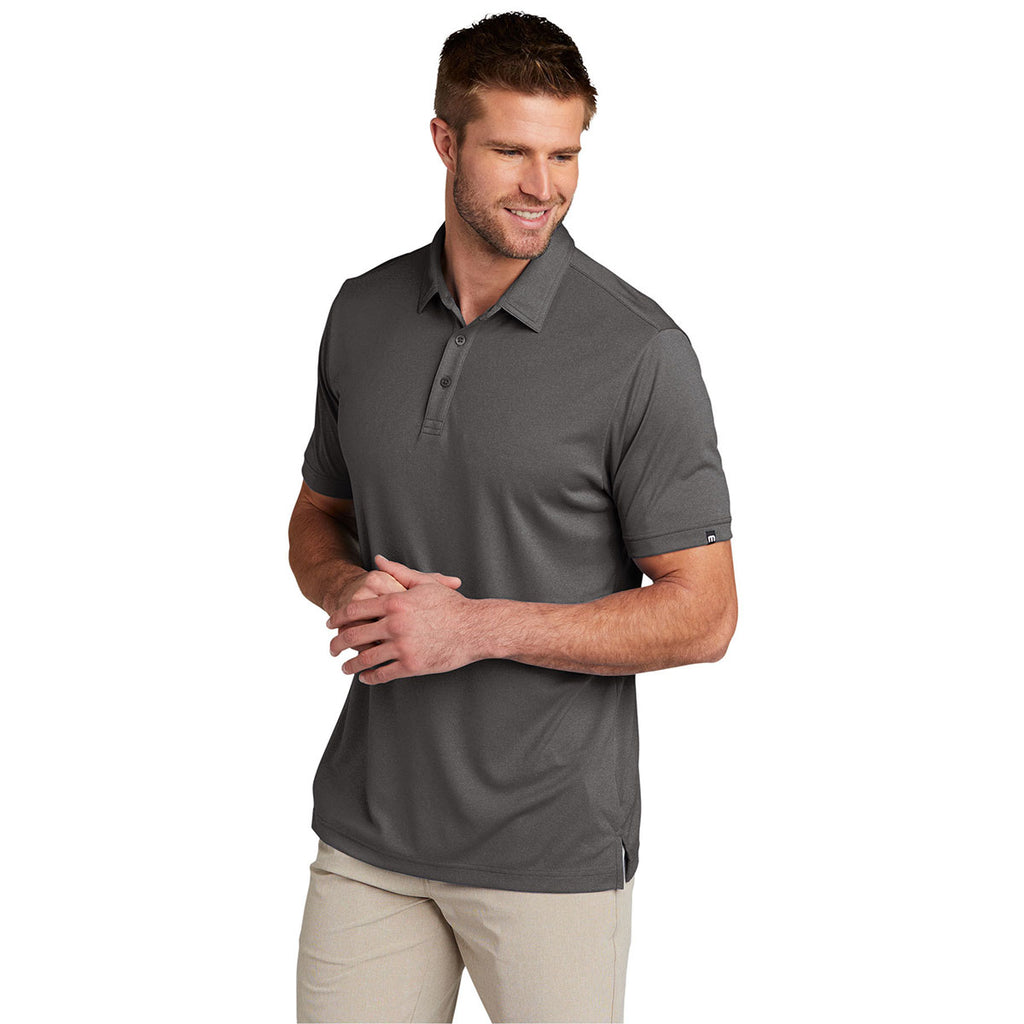 TravisMathew Men's Quiet Shade Grey/Black Coto Performance Polo