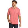 TravisMathew Men's Cardinal Heather Oceanside Heather Polo