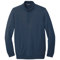 TravisMathew Men's Blue Nights Newport Quarter Zip Fleece