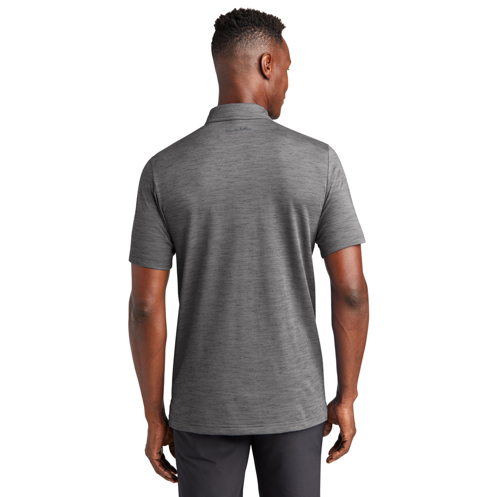 TravisMathew Men's Dark Grey Auckland Slub Polo