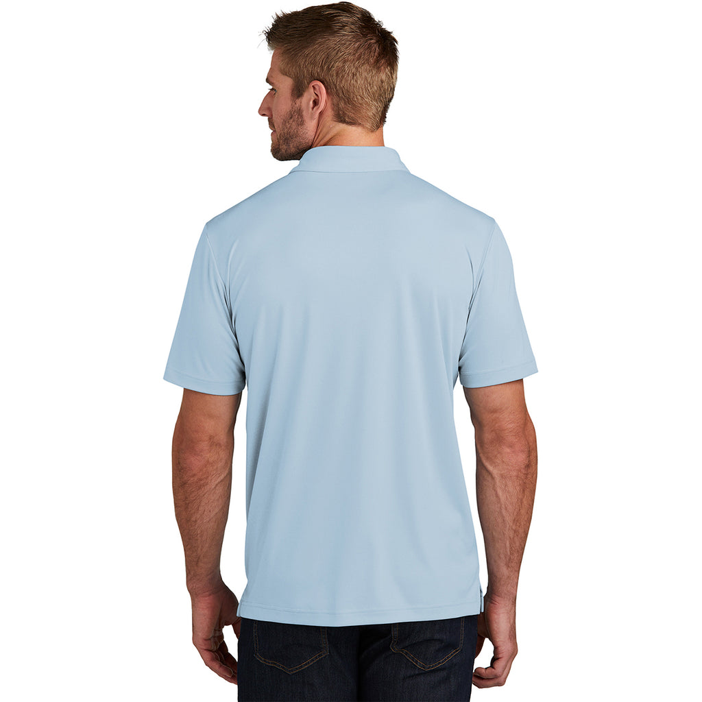 TravisMathew Men's Kentucky Blue Heather Coto Performance Chest Stripe Polo