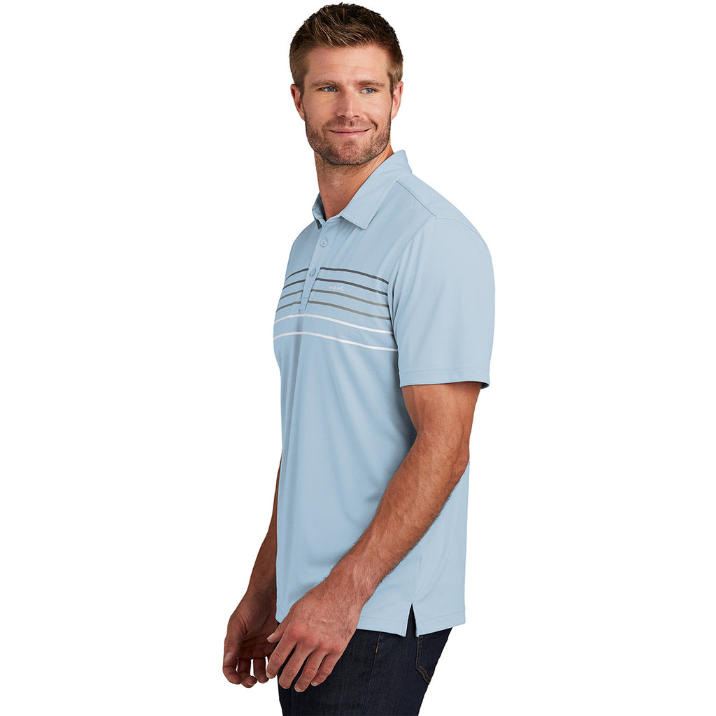 TravisMathew Men's Kentucky Blue Heather Coto Performance Chest Stripe Polo