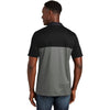 TravisMathew Men's Black/Dark Grey Heather Sunset Blocked Polo