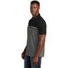 TravisMathew Men's Black/Dark Grey Heather Sunset Blocked Polo