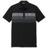 TravisMathew Men's Black Coastal Chest Stripe Polo