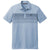 TravisMathew Men's Opal Blue Heather Coastal Chest Stripe Polo