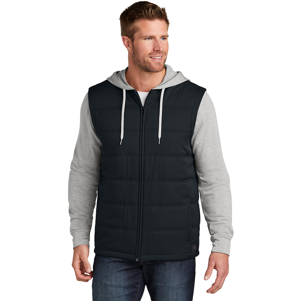 TravisMathew Men's Black/Grey Heather Tides Up Hooded Jacket